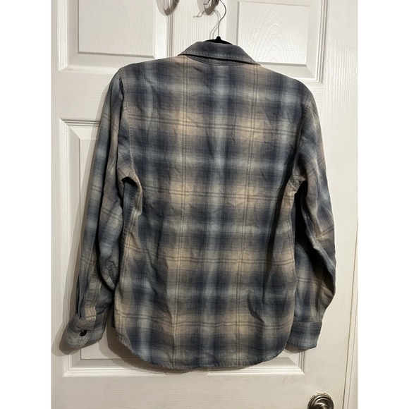 Harley Davidson Womens M Flannel Plaid Cotton Long Sleeve Button Down Shirt - Picture 8 of 12